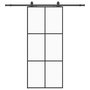 Voir la diapositive 2 : VIDAXL Porte coulissante kit de quincaillerie noir 90x205 cm verre ESG
