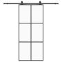 Voir la diapositive 2 : VIDAXL Porte coulissante kit de quincaillerie noir 90x205 cm verre ESG