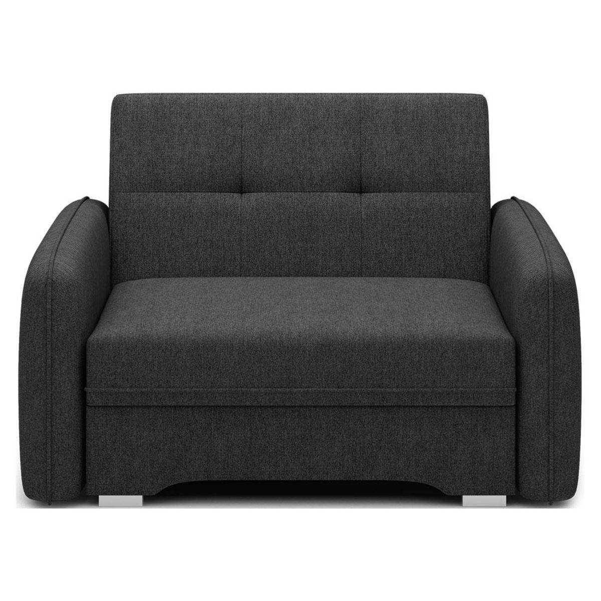 BEST MOBILIER Michelle - fauteuil convertible avec coffre en velours