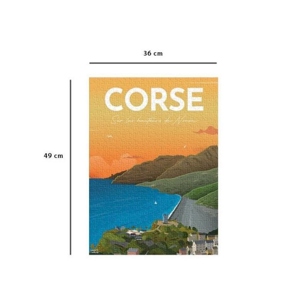 Nathan Nathan-Puzzle 500 pieces-Affiche de la Corse/Louis l'Affiche-Adultes et enfants des 10 ans-Puzzle de qualité supérieure-120009