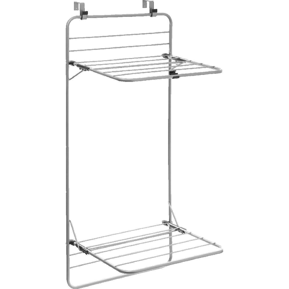 FIVE Séchoir à linge 5five modèle 3560238669341 gris monté sur porte ou vitre de douche