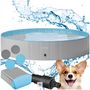 Voir la diapositive 1 : tectake Piscine pour chien en différentes tailles gris/bleu