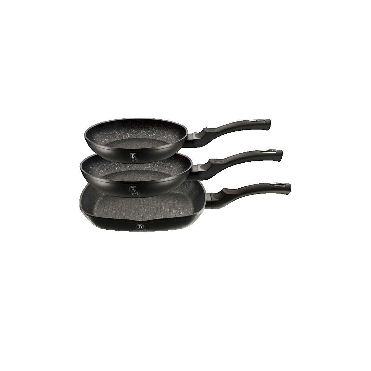 BERLINGER HAUS Ensemble de poêles Berlinger-Haus en aluminium avec revêtement antiadhésif en marbre