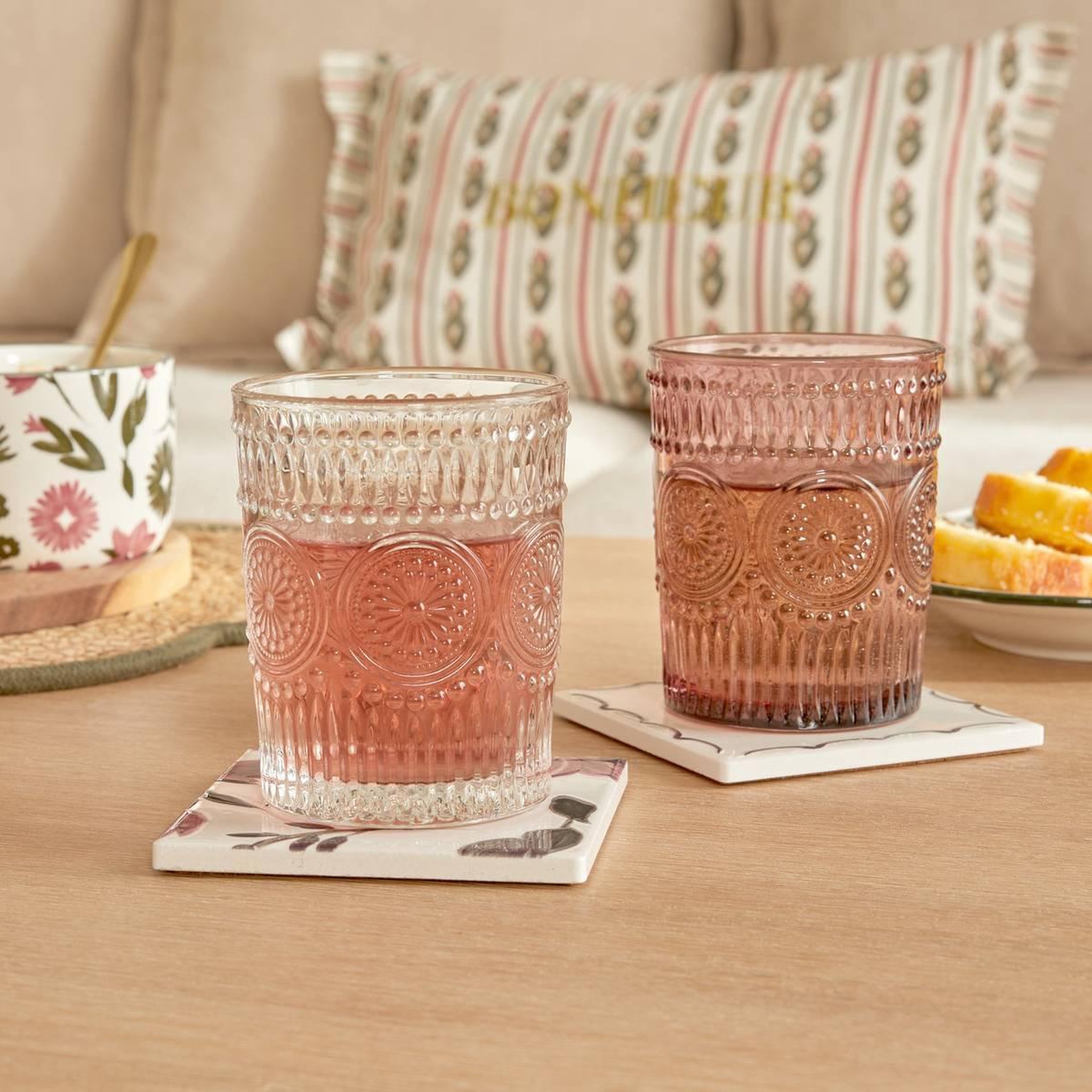 Voir la diapositive 3 : SECRET DE GOURMET Lot de 6 verres bas  ina  30cl rose