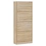 Voir la diapositive 3 : VIDAXL Armoire a chaussures Chene sonoma 63x24x147cm Bois d'ingenierie