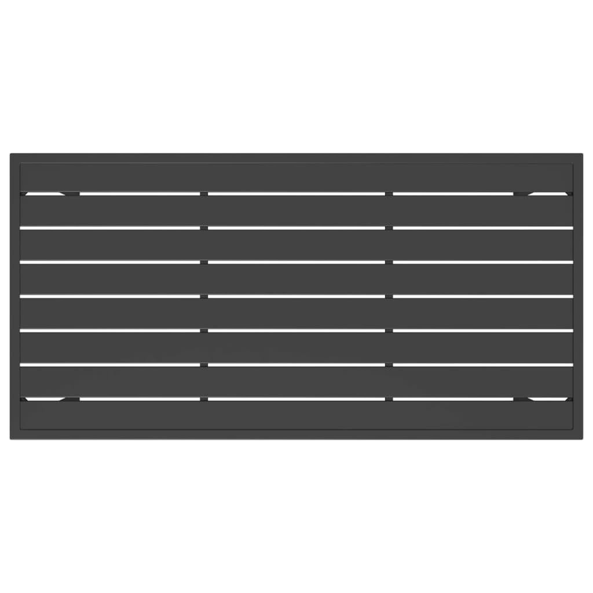Voir la diapositive 5 : VIDAXL Table a manger de jardin anthracite 110x54x70 cm acier
