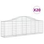 Voir la diapositive 2 : VIDAXL Paniers a gabions arques 20 pcs 200x30x60/80 cm Fer galvanise