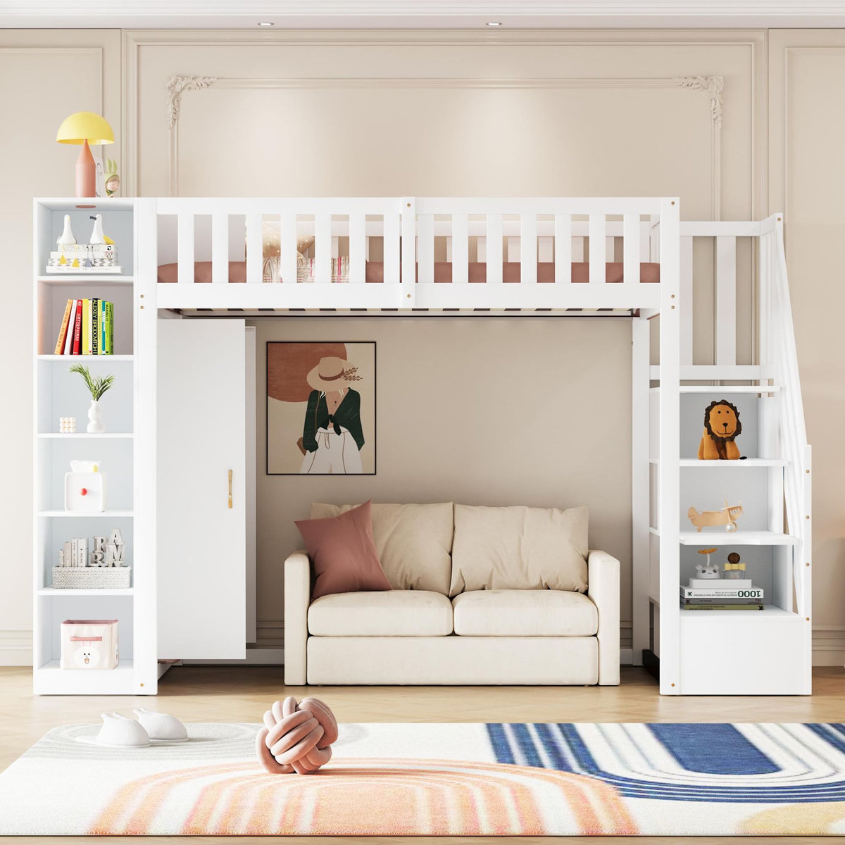 MERAX Lit mezzanine enfant