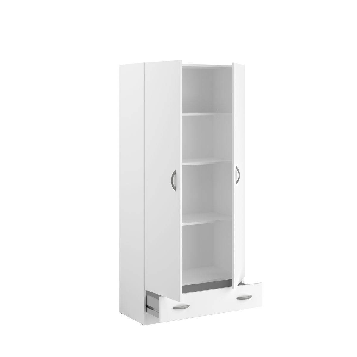 Armoire 2 portes 1 tiroir L78cm HOUSTON