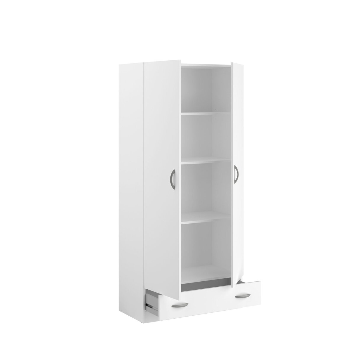 Armoire 2 portes 1 tiroir L78cm HOUSTON