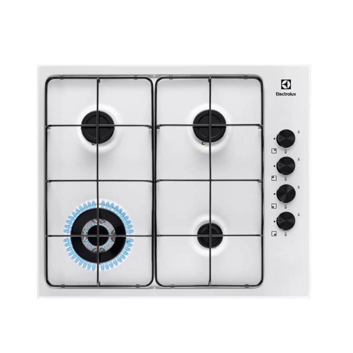 ELECTROLUX Table de cuisson à gaz 60cm 4 foyers - EGS6414W