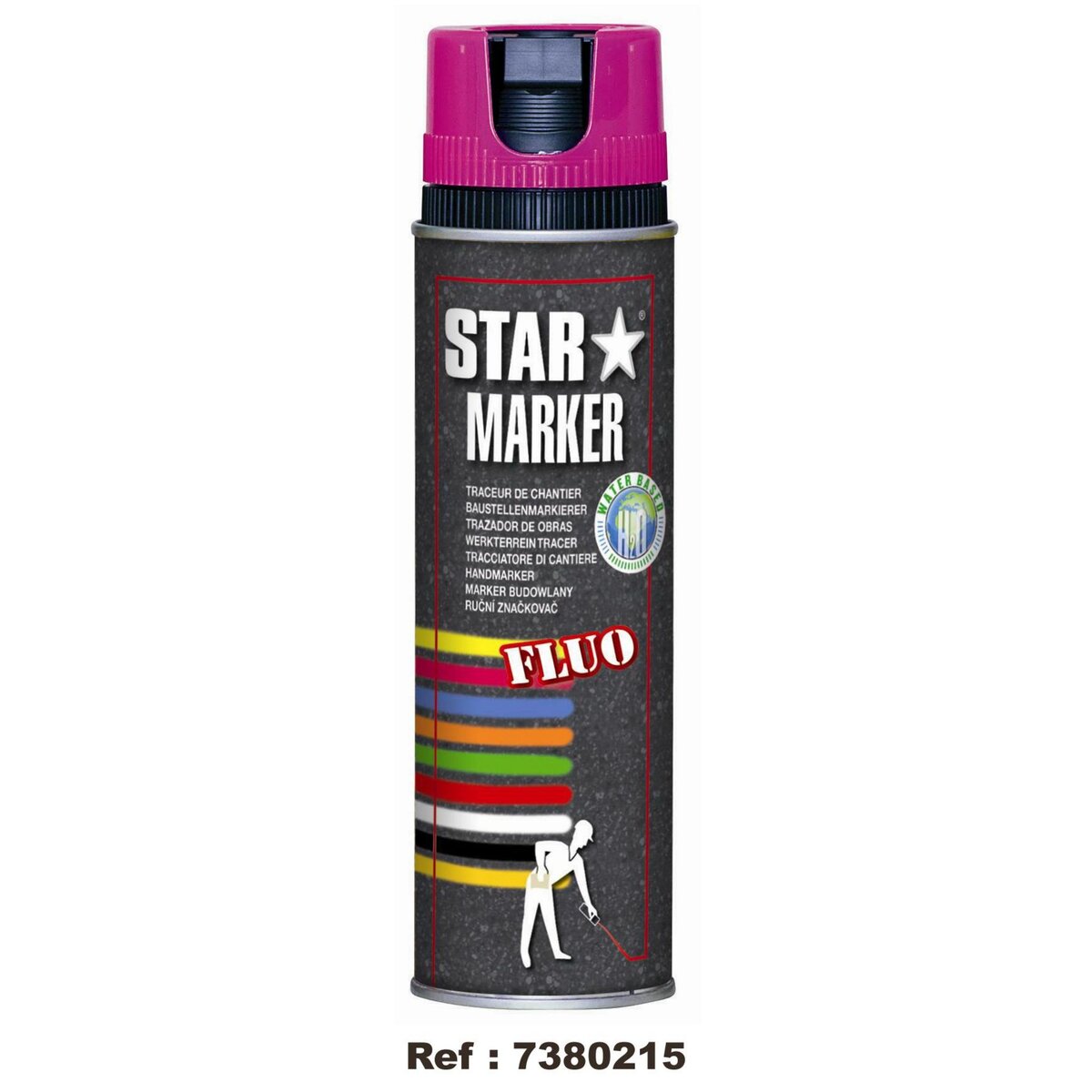 OUTIFRANCE Peinture de marquage temporaire Verte fluo 500 mL