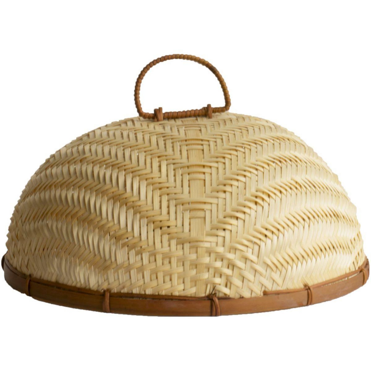 PEBBLY Cloche alimentaire en bambou tresse 30 cm  coloris nat