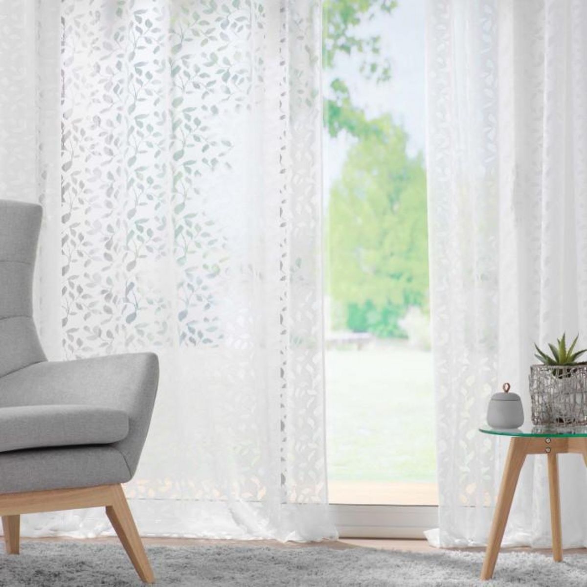 Paris Prix Rideau Voilage à Œillets Maille  Manon  140x280cm Blanc