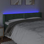 Voir la diapositive 4 : VIDAXL Tete de lit a LED Vert fonce 203x16x78/88 cm Velours