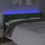 Voir la diapositive 4 : VIDAXL Tete de lit a LED Vert fonce 203x16x78/88 cm Velours