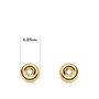 Voir la diapositive 2 : L'ATELIER D'AZUR Boucles d'Oreilles Solitaires Diamants de Synthèse 0.03 Carats - Or 18 Carats 750 Jaune