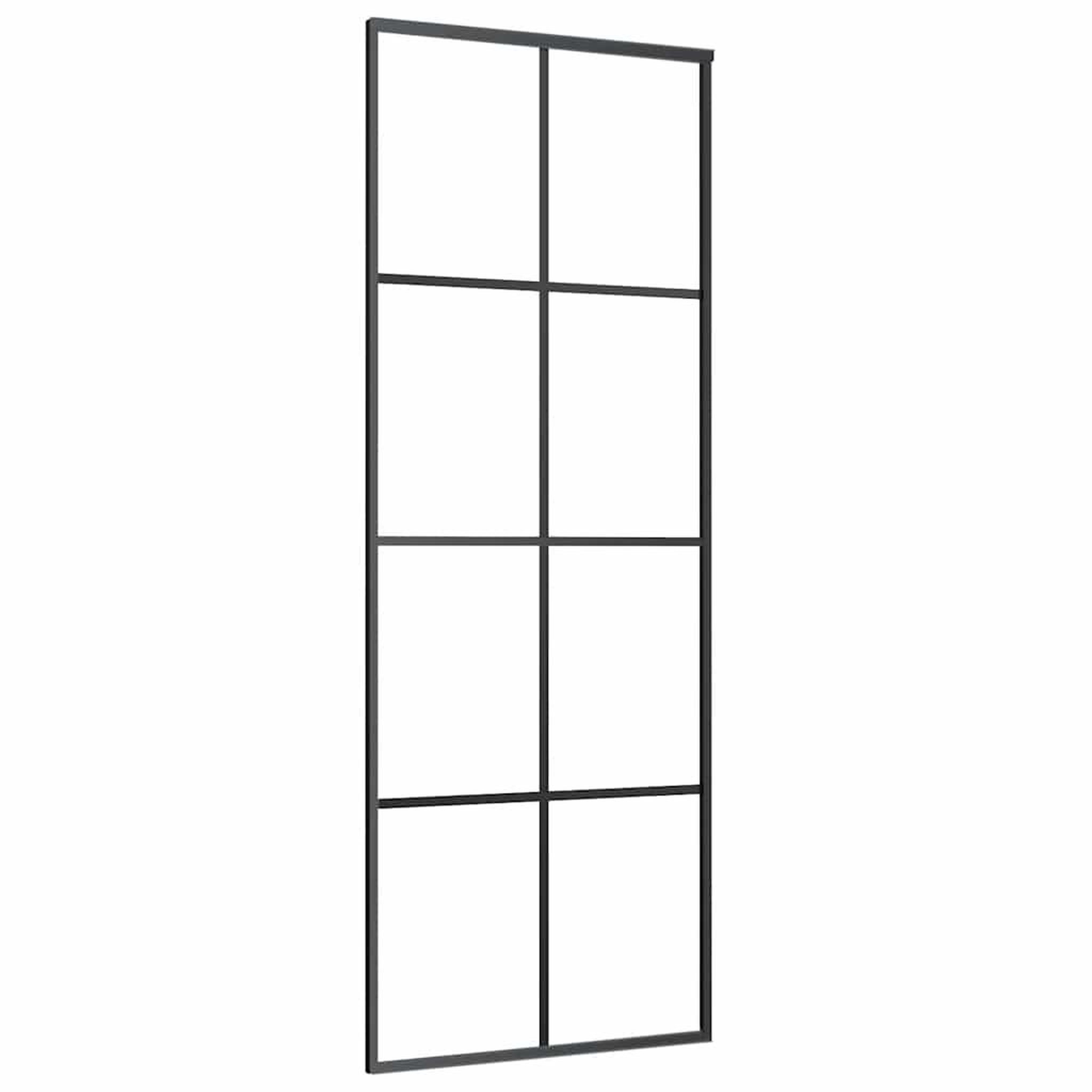 Voir la diapositive 5 : VIDAXL Porte coulissante kit de quincaillerie noir 76x205 cm verre ESG
