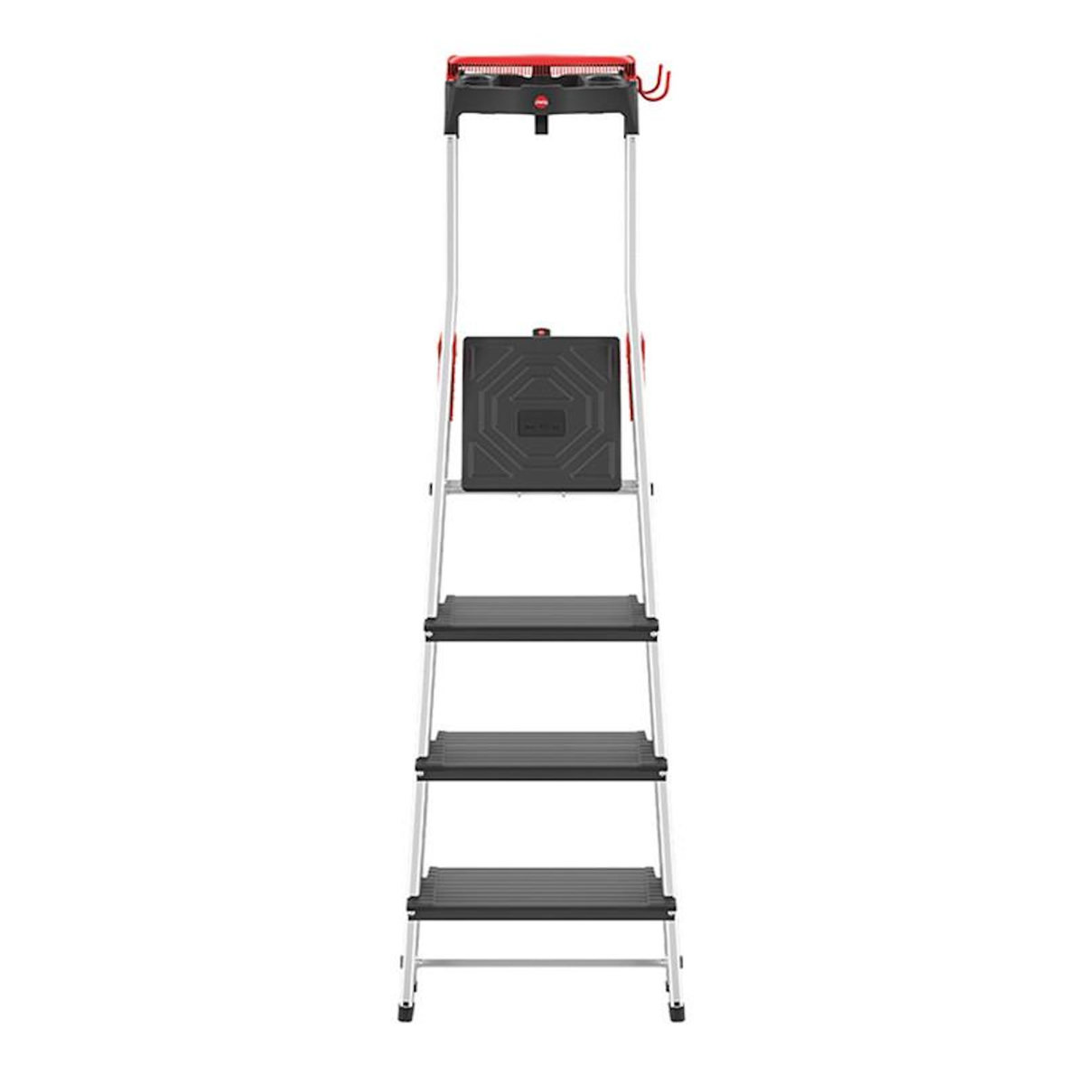 HAILO Escabeau de sécurité pliable en aluminium 4 marches larges Hailo L100