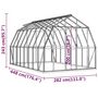 Voir la diapositive 6 : VIDAXL Serre avec cadre de base anthracite 12,63 m^2 Aluminium
