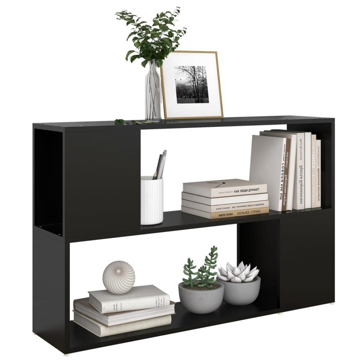 VIDAXL Bibliotheque Noir 100x24x63 cm Bois d'ingenierie