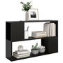 Voir la diapositive 5 : VIDAXL Bibliotheque Noir 100x24x63 cm Bois d'ingenierie