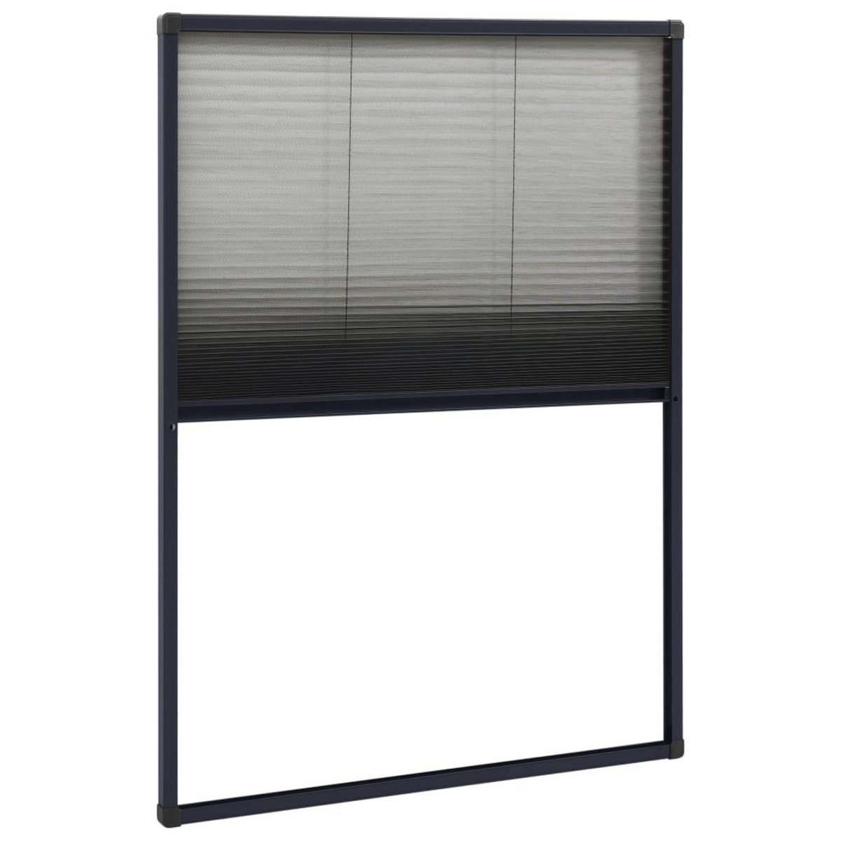 VIDAXL Moustiquaire plissee pour fenetre Aluminium Anthracite 80x120cm