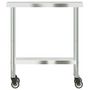Voir la diapositive 5 : VIDAXL Table de travail de cuisine avec roues 82,5x30x85 cm inox