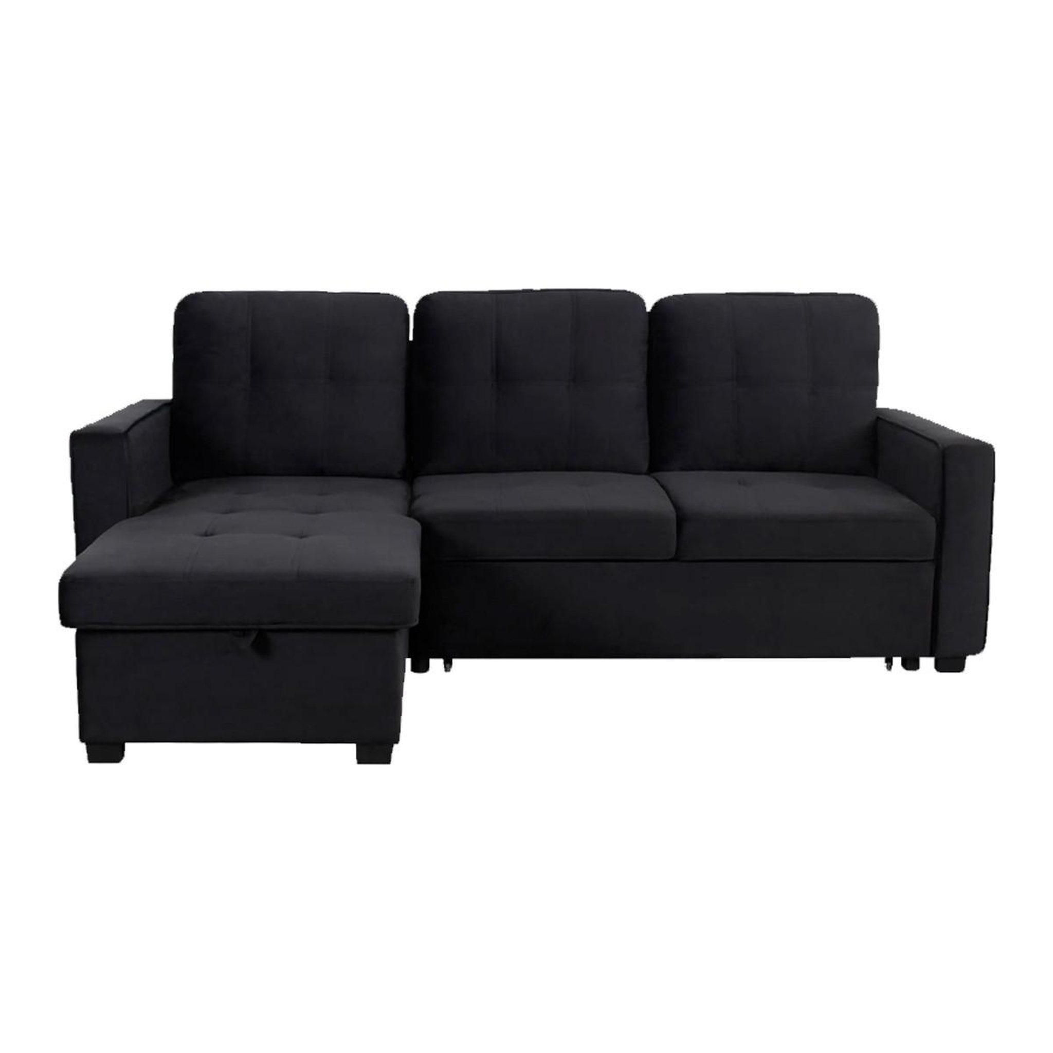 Paris Prix Canapé d'angle convertible  rabano  230cm noir