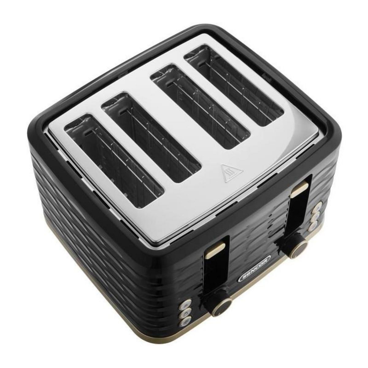 SENCO Grille-pain - SENCOR - STS 7551BK - 1600 W - 4 fentes - Noir / or