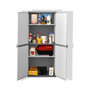 Voir la diapositive 2 : TOOD TOOD Armoire de rangement haute en resine 3 tablettes