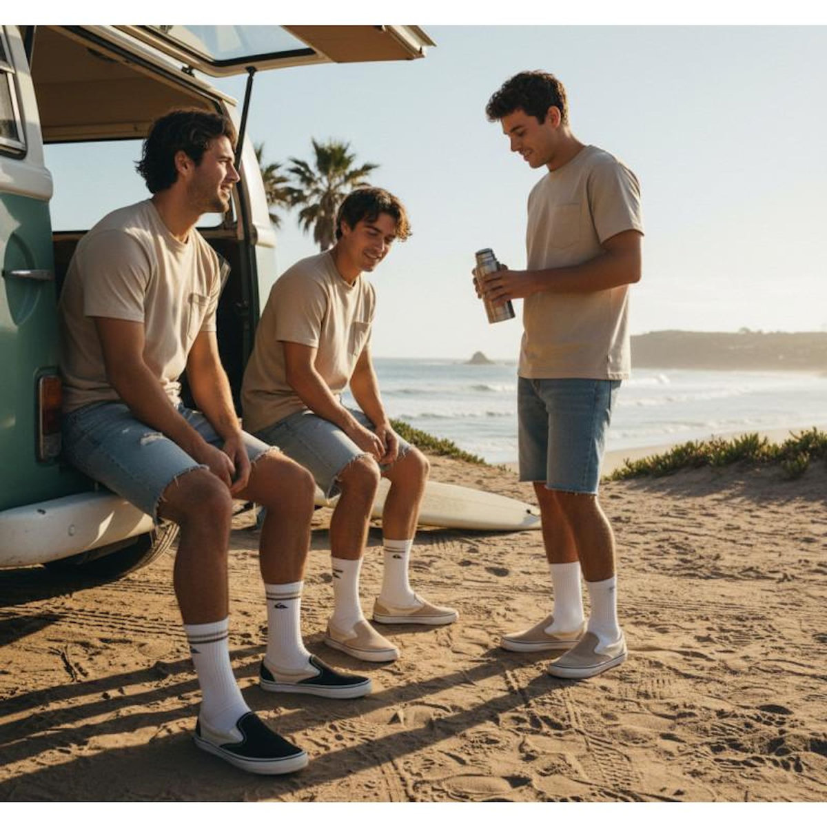 QUIKSILVER Quiksilver Pack de Chaussettes Homme Crew – Lot 6 Paires Regular Lifestyle