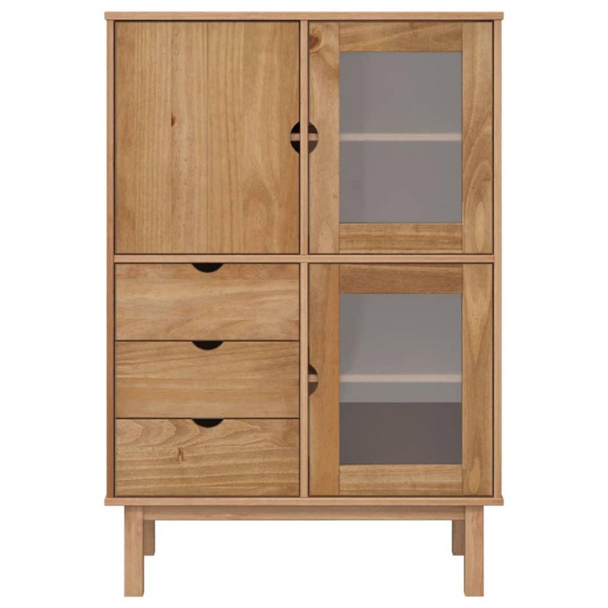 VIDAXL Buffet haut OTTA 85x43x125 cm bois massif de pin