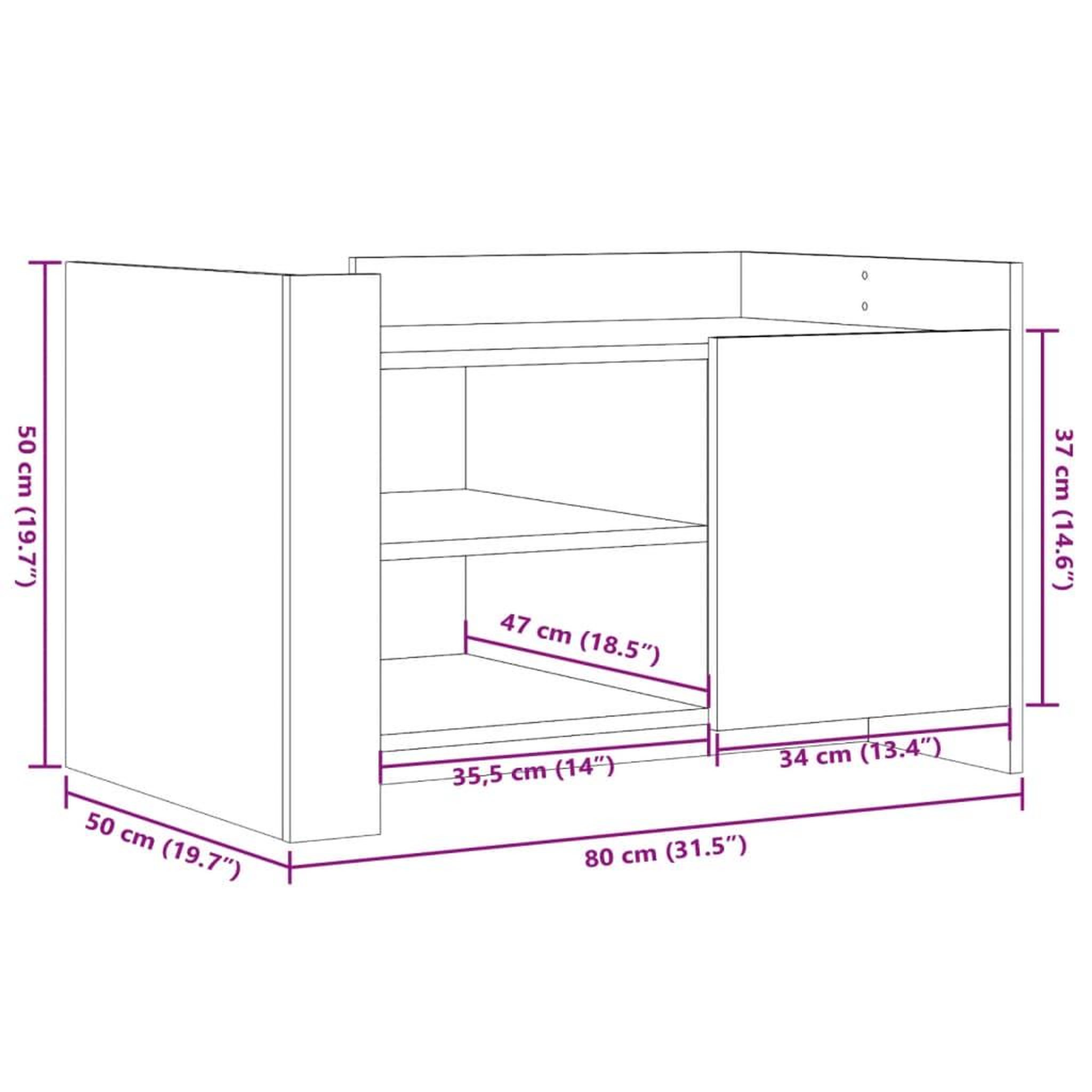 Voir la diapositive 6 : VIDAXL Table basse blanc 80x50x50 cm bois d'ingenierie