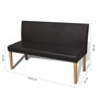 Voir la diapositive 6 : VIDAXL Banc 139,5 cm Marron fonce Similicuir