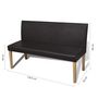 Voir la diapositive 6 : VIDAXL Banc 139,5 cm Marron fonce Similicuir