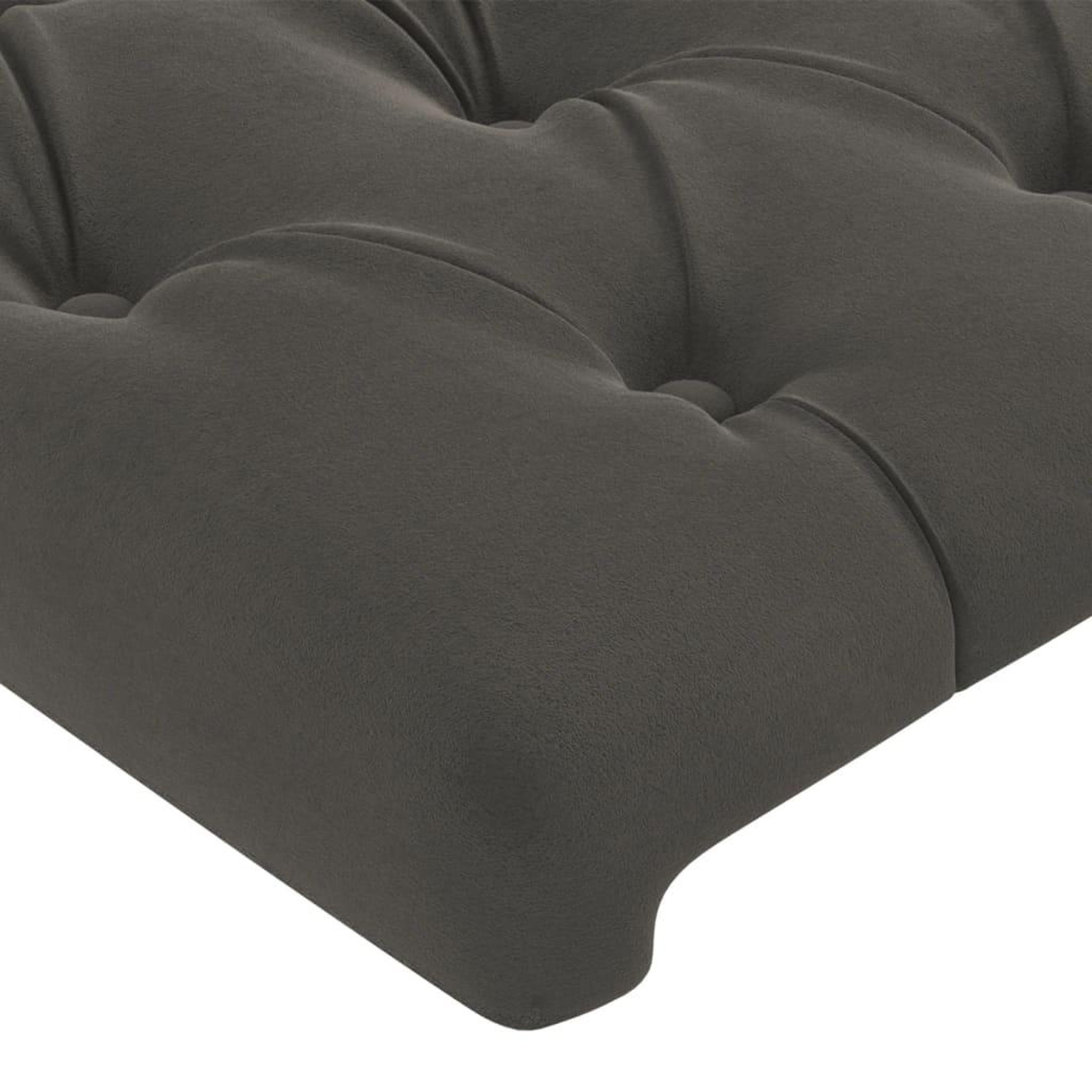 Voir la diapositive 5 : VIDAXL Tete de lit avec oreilles Gris fonce 203x16x78/88 cm Velours