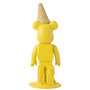 Voir la diapositive 2 : Paris Prix Statuette Déco Ours  Cornet Glace  39cm Jaune