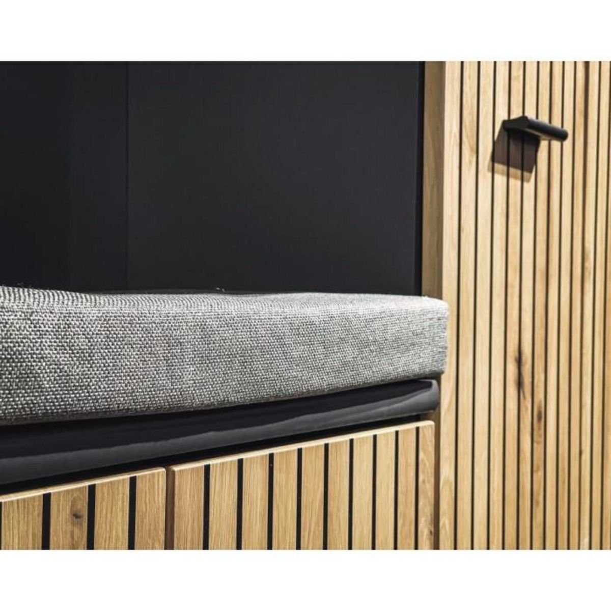 Paris Prix Ensemble Vestiaire 5P avec Coussin  Marco  203cm Naturel & Gris