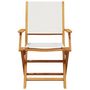 Voir la diapositive 4 : VIDAXL Ensemble a manger de jardin 5 pcs blanc creme tissu bois massif