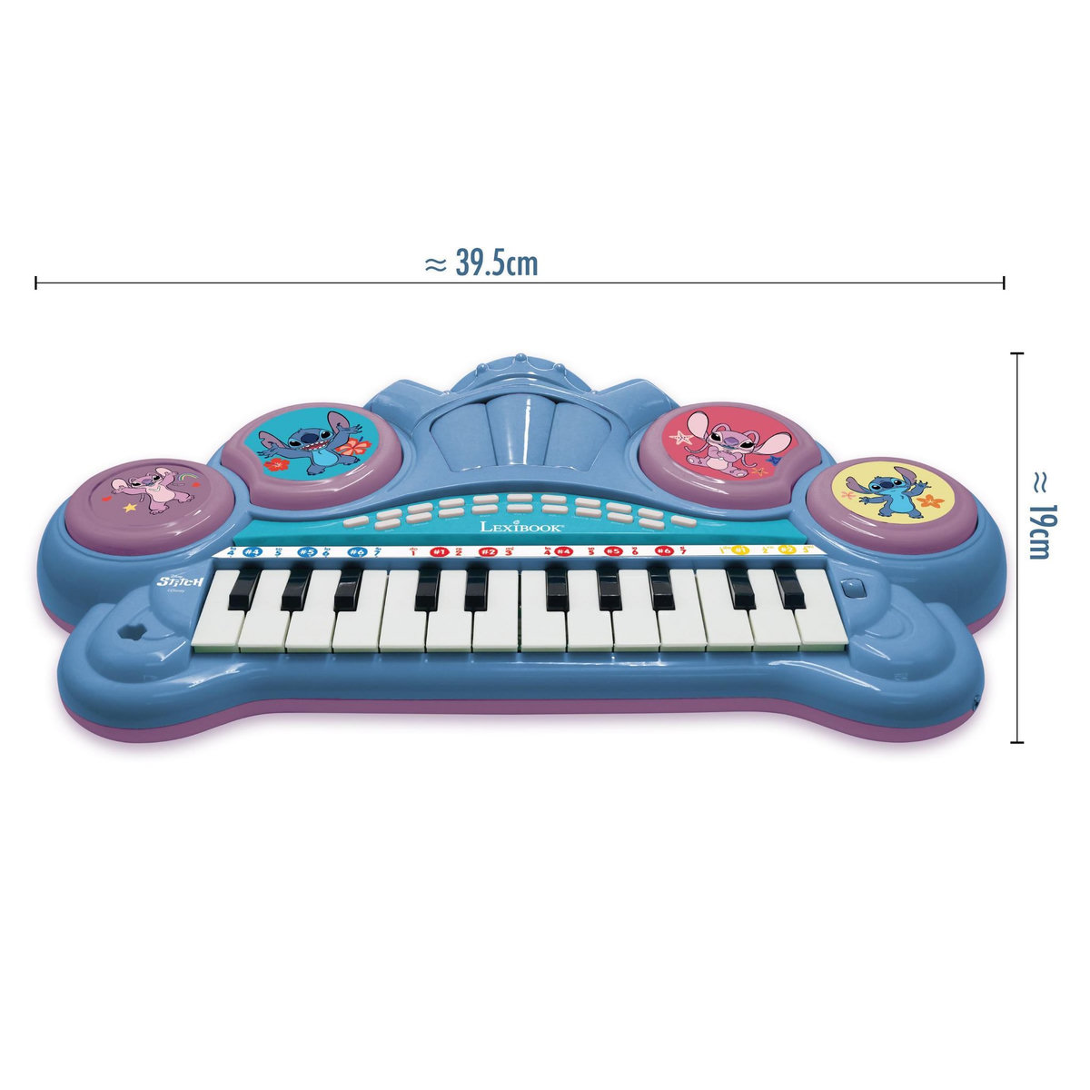Lexibook Piano électronique Stitch avec siege et microphone