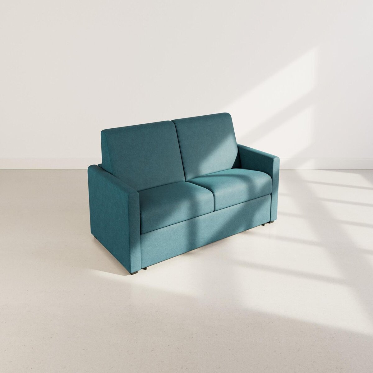 BEST MOBILIER Julia - canapé 3 places convertible express couchage quotidien 140 cm matelas 18 cm en tissu