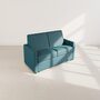 Voir la diapositive 3 : BEST MOBILIER Julia - canapé 3 places convertible express couchage quotidien 140 cm matelas 18 cm en tissu
