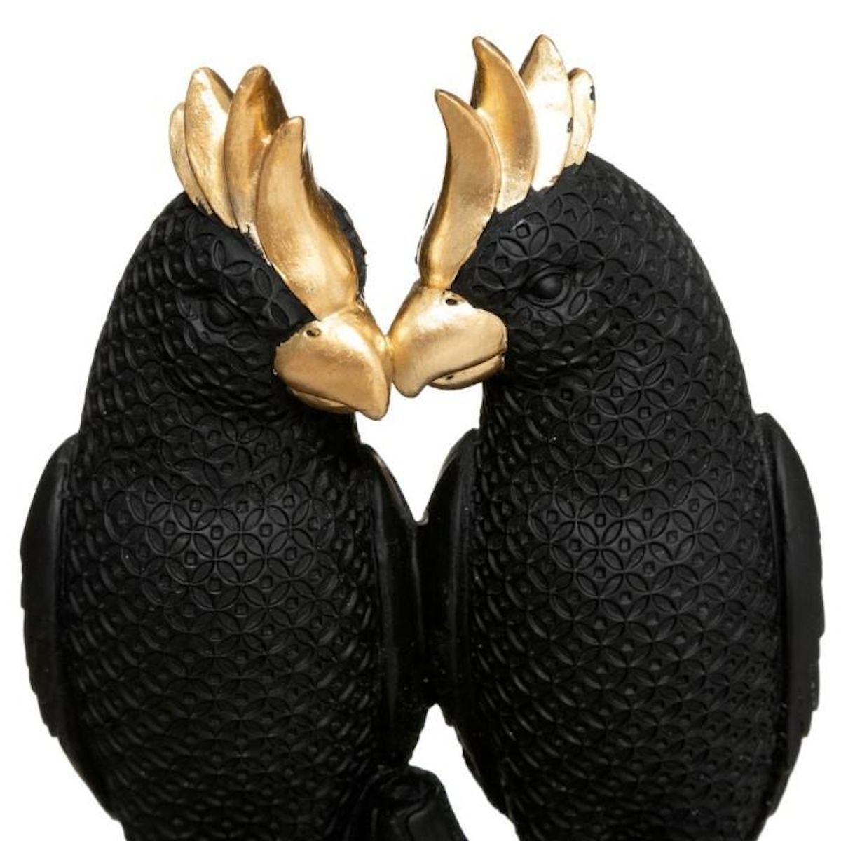 ATMOSPHERA Statuette Déco Couple Oiseaux  Suite  35cm Noir