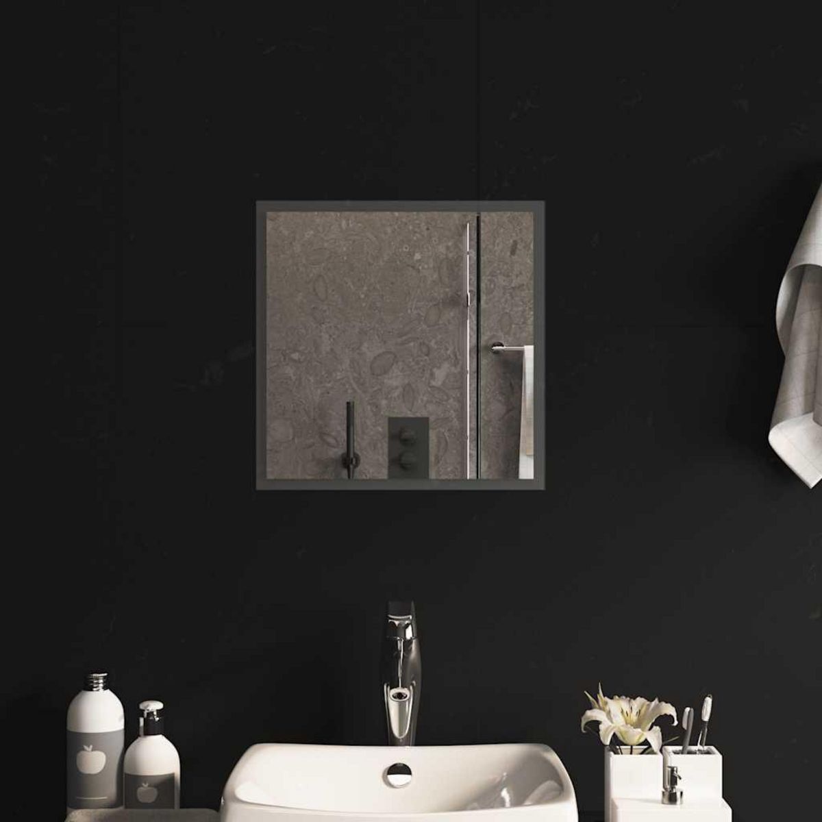 VIDAXL Miroir de salle de bain a LED 40x40 cm