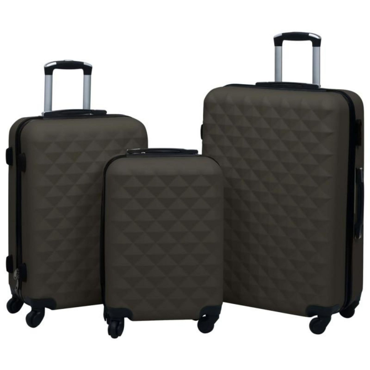 VIDAXL Ensemble de valises rigides 3 pcs Anthracite ABS