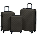 VIDAXL Ensemble de valises rigides 3 pcs Anthracite ABS