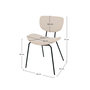 Voir la diapositive 4 : Rendez vous déco Lot de 2 chaises en tissu beige et pieds en métal noir-Verner
