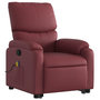 Voir la diapositive 4 : VIDAXL Fauteuil inclinable de massage Rouge bordeaux Similicuir
