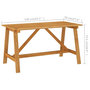 Voir la diapositive 6 : VIDAXL Table a manger de jardin 140x70x73,5 cm Bois d'acacia massif